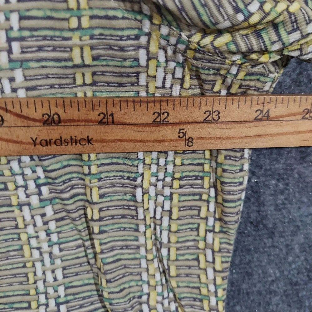Banana Republic Shirt Mens Medium Multicolor Hawaiian Rayon‎ Geometric Print